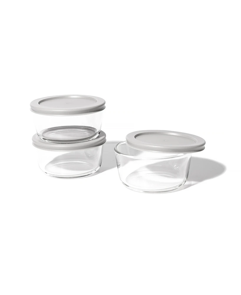 Dura Living -Piece 2 Cup Round Food Storage and Meal Prep Container Set