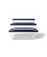 Dura Living 12-Piece Rectangular Nesting Food Storage and Meal Prep Container Set