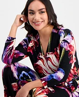 I.n.c. International Concepts Petite Printed Surplice-Neck Jumpsuit, Exclusively at Macy's