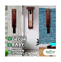 Swooc Hook and Ring Game - Modern Game Room Wall Decor - Stylish Folding Design - Weather Resistant - Easy Adjust String