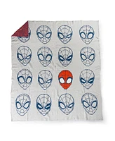 Saturday Park Spiderman Spidey Expressions 50x60 Feather Knit Throw Blanket