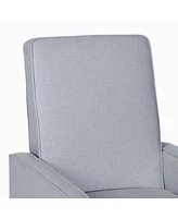 Streamdale Furniture Minimalist Design Light Grey Fabric Push Back Chair