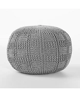 Streamdale Furniture Yuny Knitted Cotton 20 X 20 Round Pouf