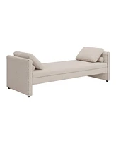 Streamdale Furniture Modern Upholstered Chaise Lounger Daybed with Pillows Small Single Daybed, No Mattress Needed, Perfect For Living Rooms & Home Of