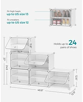 Songmics Home 6-Cube Shoe Organizer with Doors