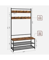 Songmics Home Coat Rack with Shoe Storage