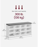 Songmics Home Shoe Bench with Padded Seat