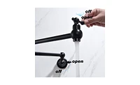 Slickblue Folding Pot Filler Faucet Wall Mount for Space-Saving Convenience in the Kitchen