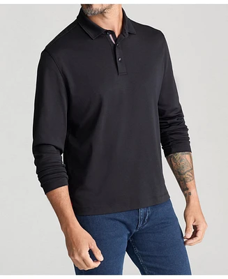 UNTUCKit Men's Wrinkle-Free Long Sleeve Damaschino Polo