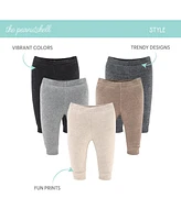 The Peanutshell Baby Boys Pants, 5-Pack, Earthy Neutrals