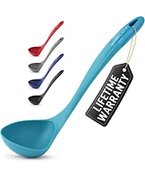 Zulay Kitchen Large Nylon Soup Ladle Spoon with Comfortable Grip