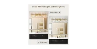 gaomon Crystal Gold Bathroom Vanity Light 5 Light Modern Bathroom Vanity Light Fixtures