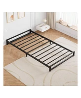 gaomon 6 Inch Metal Platform Bed Frame With Steel Slat Support, Mattress Foundation And No Box Spring Needed