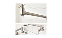 Slickblue Folding Wall-Mount Pot Filler Faucet for Space-Saving Convenience in Kitchen and Cooking Areas