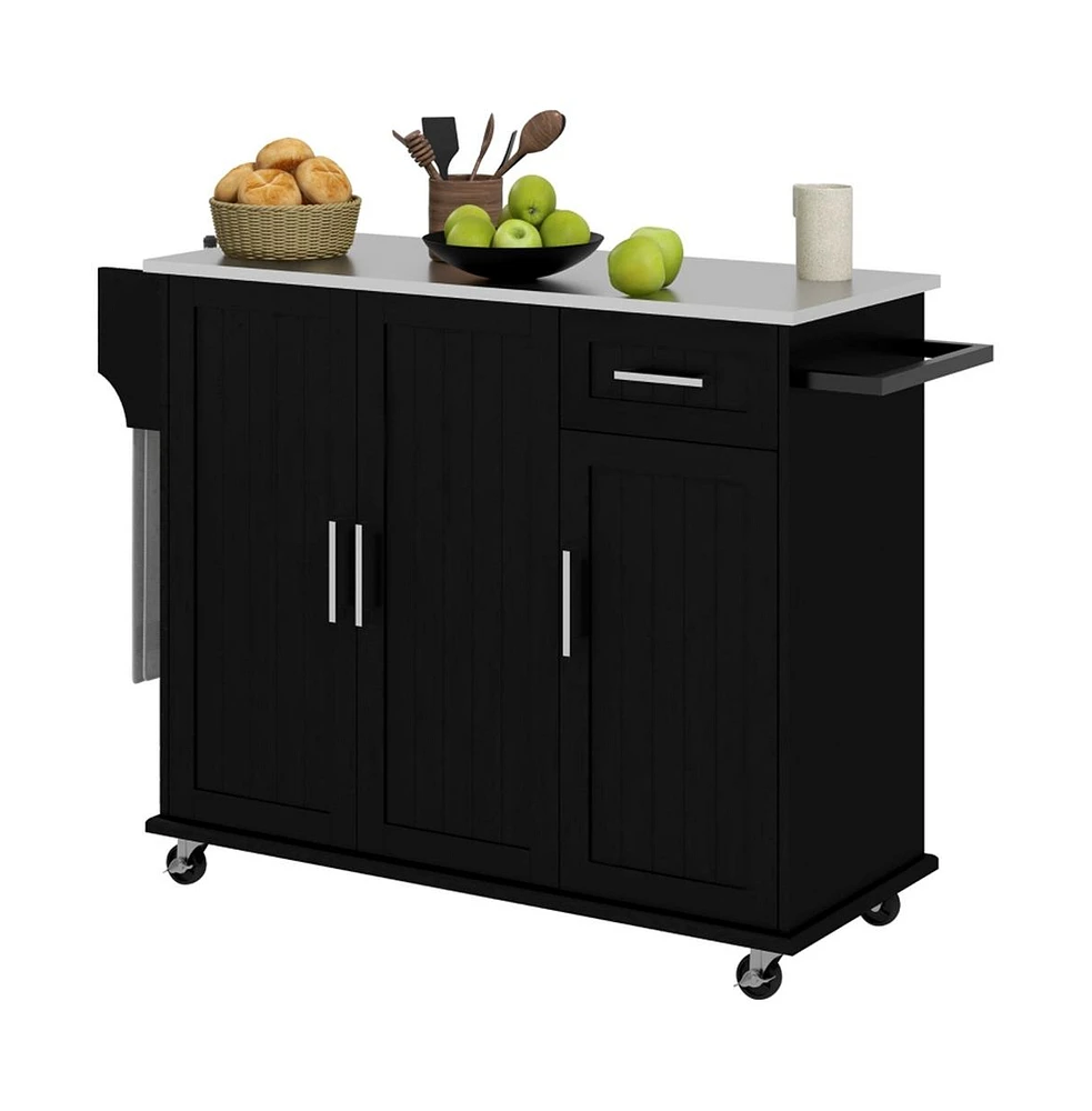 Slickblue Kitchen Island and Storage Cabinet for Stylish Organization and Enhanced Kitchen Functionality