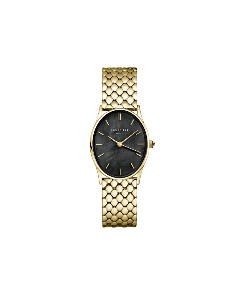 Rosefield Oval Women's Gold Tone Stainless Steel Bracelet Watch 29mm