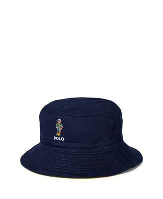 Polo Ralph Lauren Toddler and Little Boys Polo Bear Reversible Twill Bucket Hat