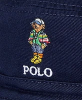 Polo Ralph Lauren Toddler and Little Boys Polo Bear Reversible Twill Bucket Hat