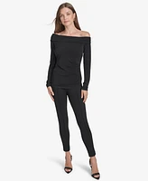 Halston Women's Ruched Off-The-Shoulder Top