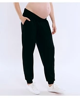 Women's Under the Belly Side Pockets Scuba Jogger - Motherhood Maternity