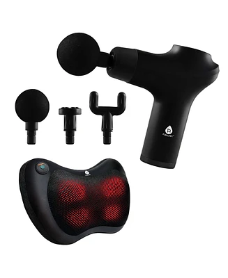 Pursonic Ultimate Massage Therapy Bundle: 3-Speed Gun & Shiatsu Massager