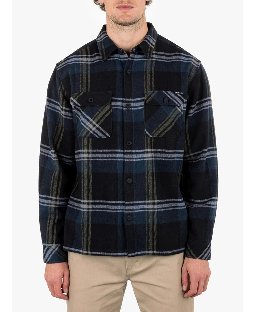 Hurley Men's Santa Cruz Shoreline Flannel Long Sleeve Shirt