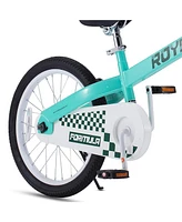 RoyalBaby Formula 20 Inch Kids Bike with Kickstand and Dual Hand Brakes, Green