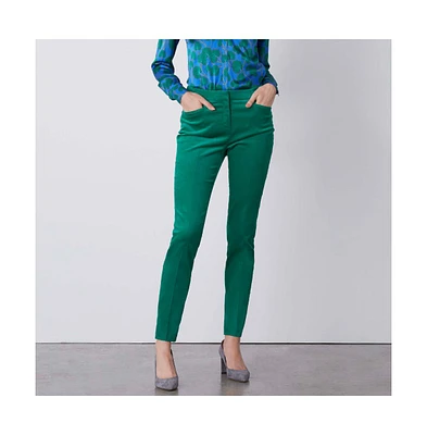 Etcetera Women's Stretch Corduroy Pants Emerald