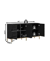 Boyel Living 4 Door Locker Accent Cabinet