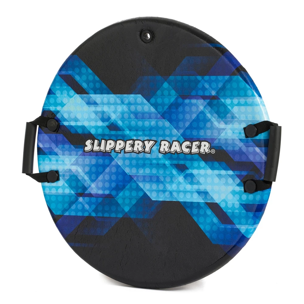 Slippery Racer Downhill Zeus Kids Foam Saucer Disc Snow Sled, Midnight Hologram