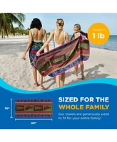 Ben Kaufman Terry Beach & Pool Towel - Absorbent & Fast Drying Towel - Oversized Soft Cotton Towel for Swimming & Travel