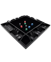 We Games 4 Player 14 in. Shut The Box Board Game, Walnut Stained Wood