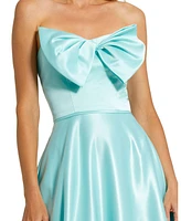 Mac Duggal Women's Strapless A-Line Bow Ballgown