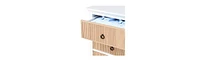 gaomon 6 Drawer Dresser for Bedroom，Waveform Fluted Dresser Chest with Large Drawer, Wooden Chest of Dresser Storage Cabinet