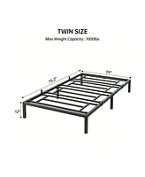 gaomon Inch Bed Frame, No Box Spring Needed, Heavy Duty Metal Platform Bed Frame For Bedroom, Easy Assembly