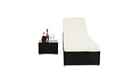 Slickblue Flat Bed with Built-in Tea Table for Convenient Relaxation and Multifunctional Use