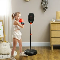 Qaba Kids Punching Bag with Sd & Boxing Gloves for Boys & Girls,