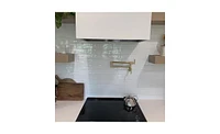 Slickblue Gold Pot Filler Faucet Wall Mount with Folding Design, Double Joint Swing Arms, and Two Handle Control for Kitchen Convenience