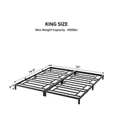 gaomon Inch Bed Frame, No Box Spring Needed, Heavy Duty Metal Platform Bed Frame For Bedroom, Easy Assembly