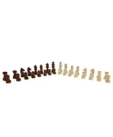 We Games French Staunton Chess Set - Weighted Pieces & Walnut Wood Board 14.75 in.