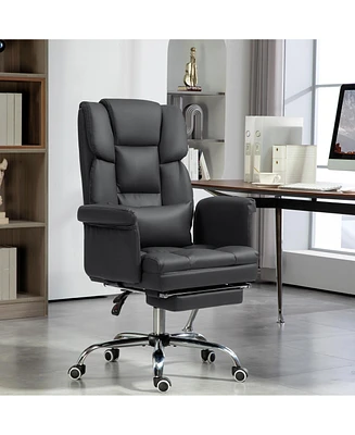 Homcom Executive Office Chair with Footrest and Lumbar Support,