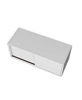 Fm Furniture Anegam Floating Cabinet with Sliding Door, White