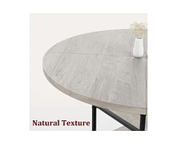 gaomon 47-Inch Round Dining Table for 4: Featuring a 1.59-Inch Thick Top