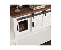 gaomon Entryway Table with Sliding Barn Doors, Adjustable & Open Shelf