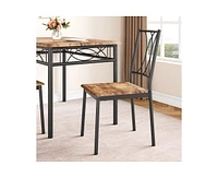 gaomon Kitchen Dining Room Table Set for 2 with Chairs, Dining Table with 2 Chairs, 3 Piece Dining Table Set, Rustic Brown