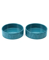 Park Life Designs Set of two Classic Collection ceramic food and water pet bowls