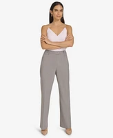 Calvin Klein Women's Pinstripe Straight-Leg Pants