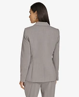 Calvin Klein Women's Pinstripe One-Button Blazer