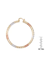 Macy's Triple Color Thin Hoop Earrings