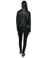 Karl Lagerfeld Paris Women's Faux-Leather Moto Jacket